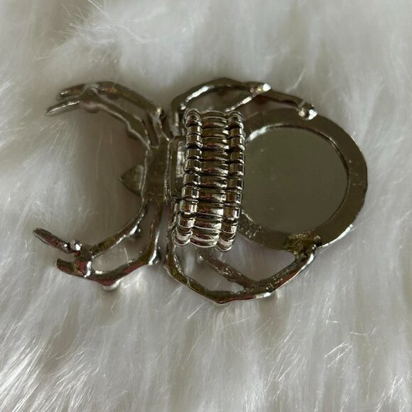 Hot Pink and Silver Stretchy Statement Ring - Picture 4 of 4